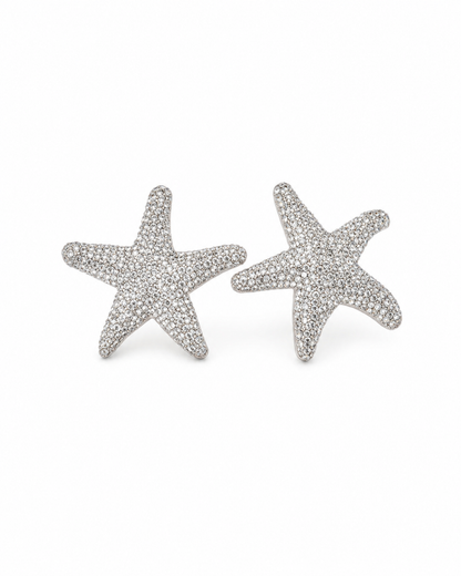 Aretes Starfish Silver