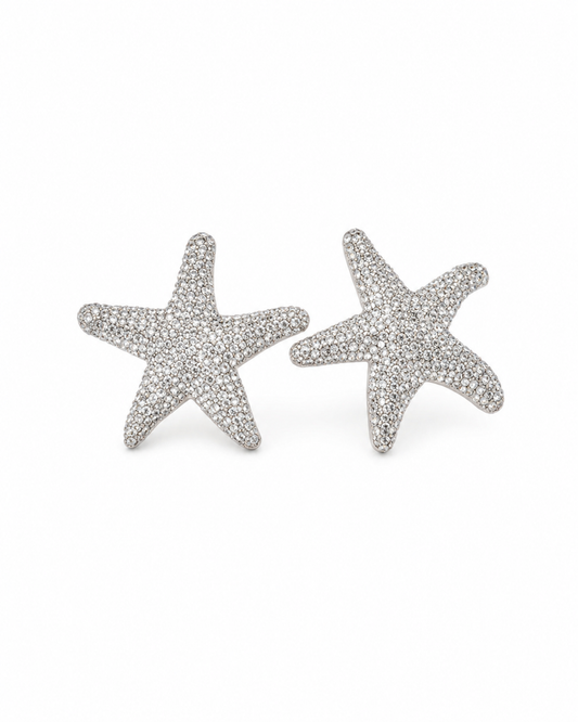 Aretes Starfish Silver